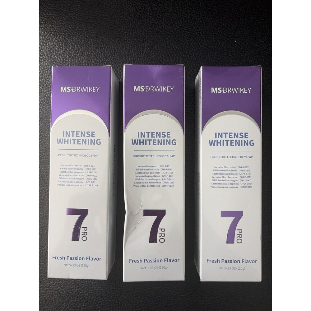 NEW (3-Pack) MSDRWIKEY Intense Whitening 7-Pro Probiotic Toothpaste 120g SEALED